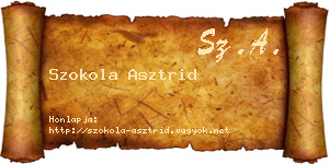 Szokola Asztrid névjegykártya